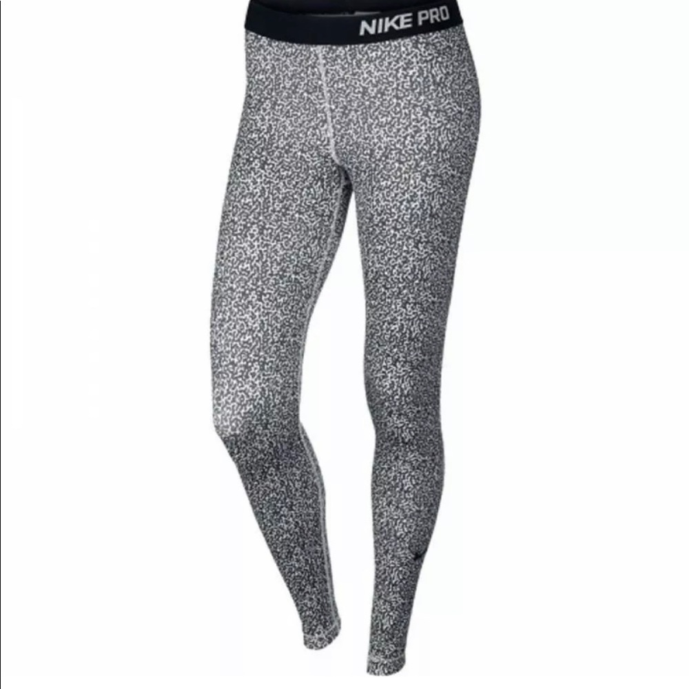 Nike Pro Dri-Fit Mezzo Print Black/White Leggings